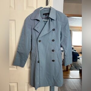 Anne Klein Blue Double-Breasted peacoat w belt women’s small